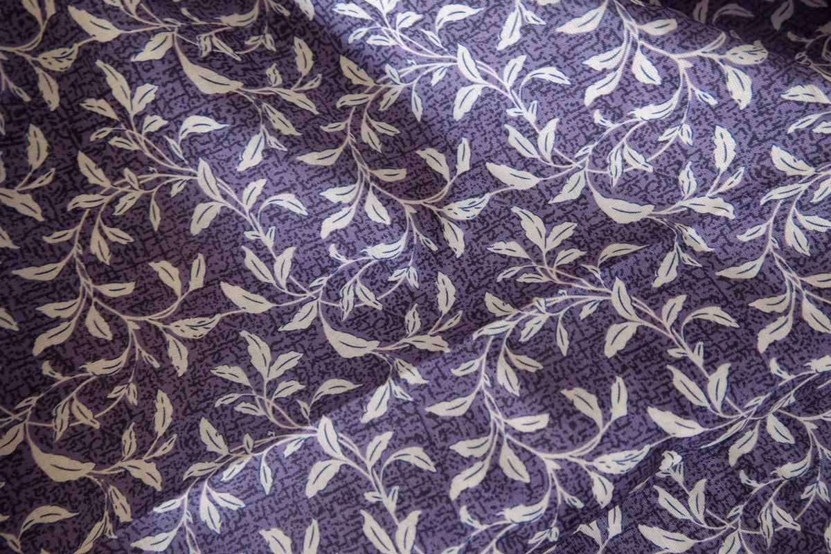 Lavender Willow – Botanical Print Cotton Fabric | 2.2 Yards