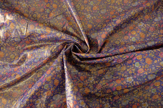 Metallic Floral Cotton Lawn Fabric – 3.3 yd