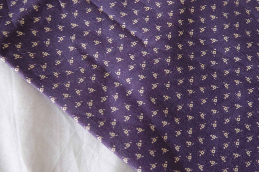 Deep Purple Tiny Geometric Cotton Fabric – 1.6 yd