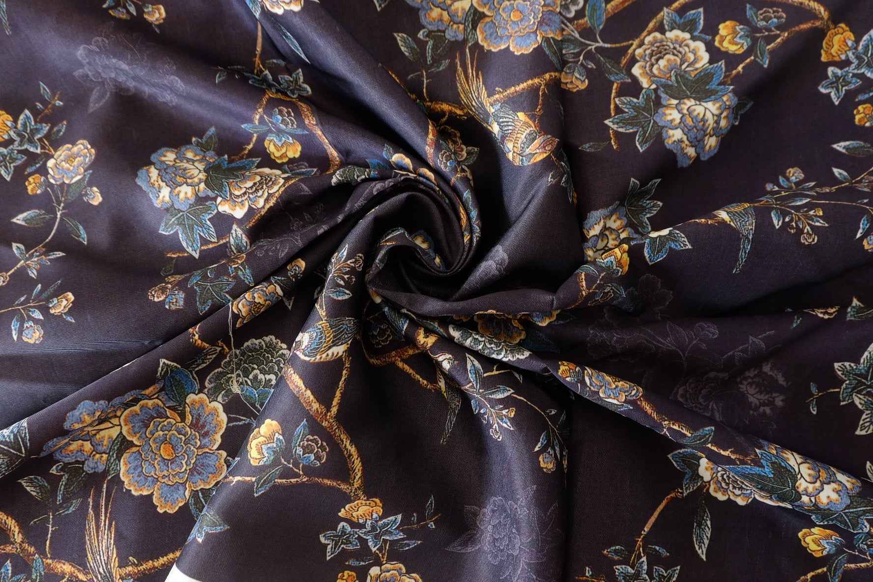 Vintage Floral Rayon Fabric – 2.2 yd