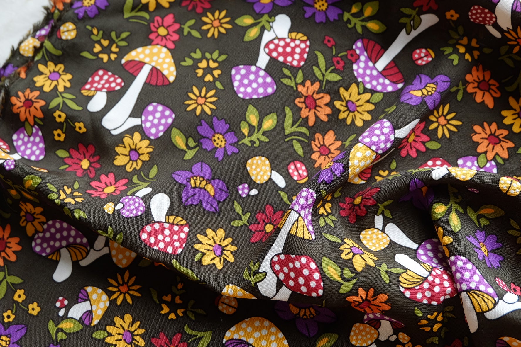 Woodland Mushroom Viscose Poplin – 3.3 yd