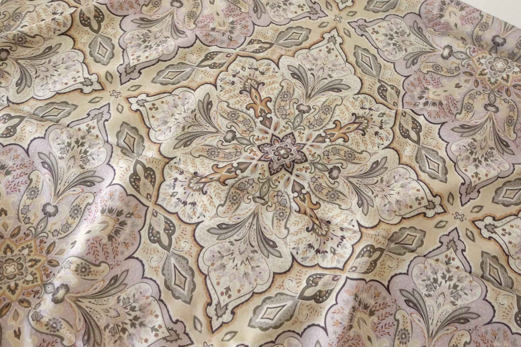 Soft Ornamental Floral Tencel Cotton Crinkle Fabric – 3.3 yd