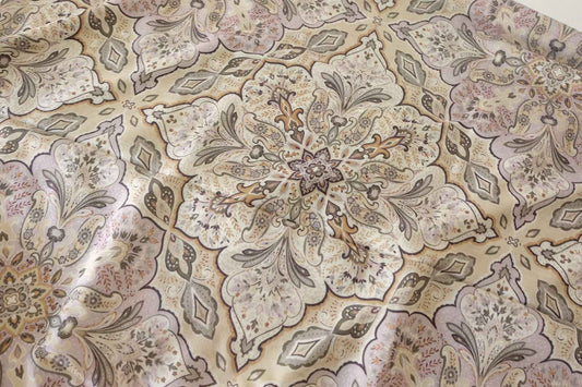 Soft Ornamental Floral Tencel Cotton Crinkle Fabric – 3.3 yd