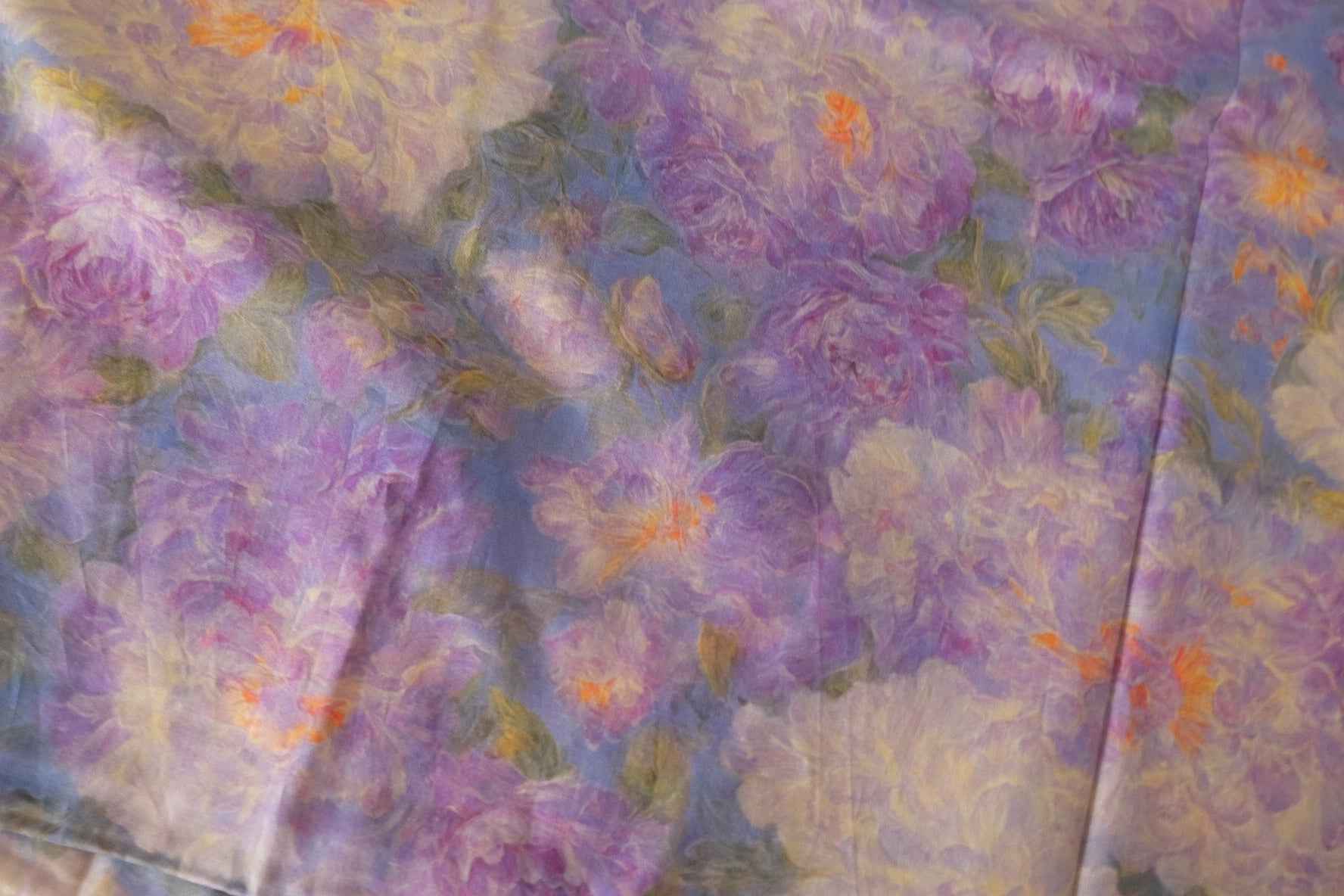 Misty Purple Floral Cotton Lawn — 3.28 yd