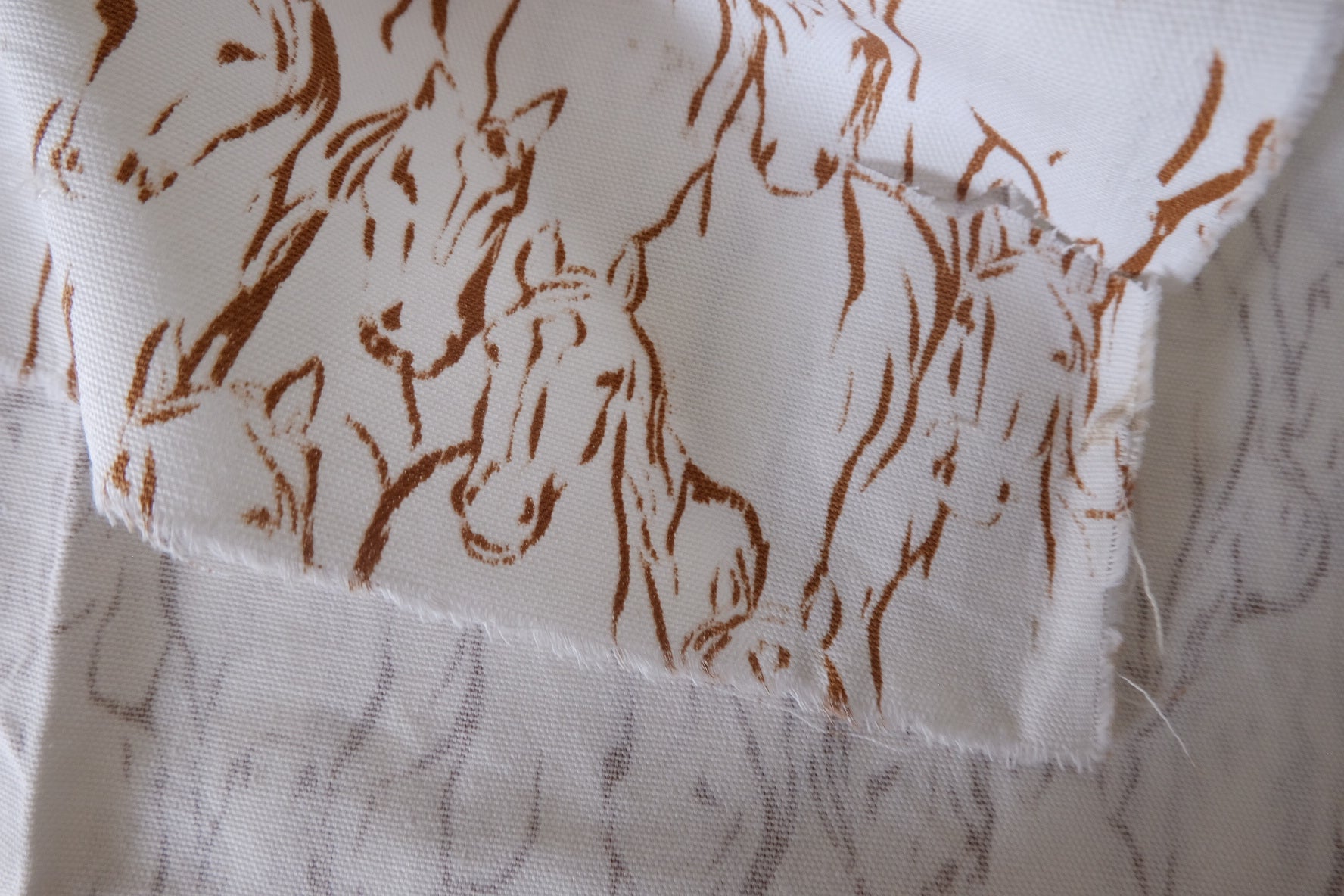 Running Horses Cotton Canvas – 1.86 yd