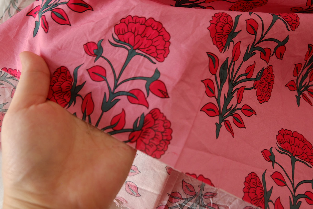 Pink Carnation Cotton Poplin – 1.4 yd