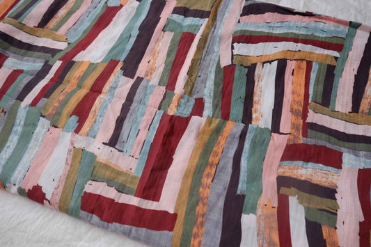 Abstract Brushstroke Fine Linen Fabric - 1.64 yd