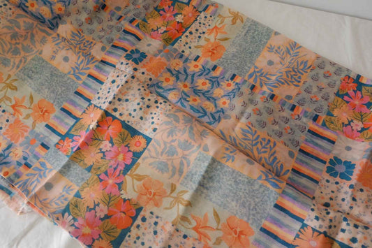 Vintage Botanical Patchwork Rayon Poplin – 2.2 yd