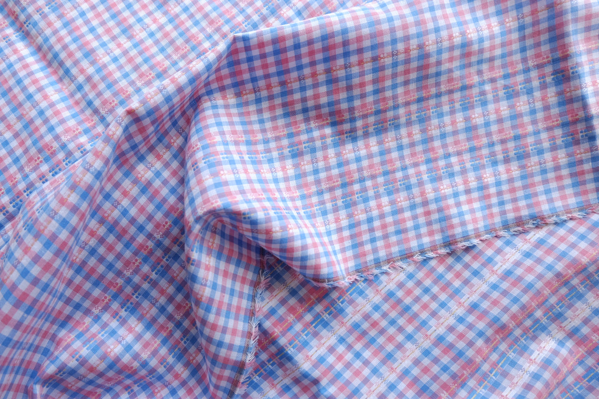 Pastel Plaid Yarn-Dyed Jacquard Cotton – 3.3 yd