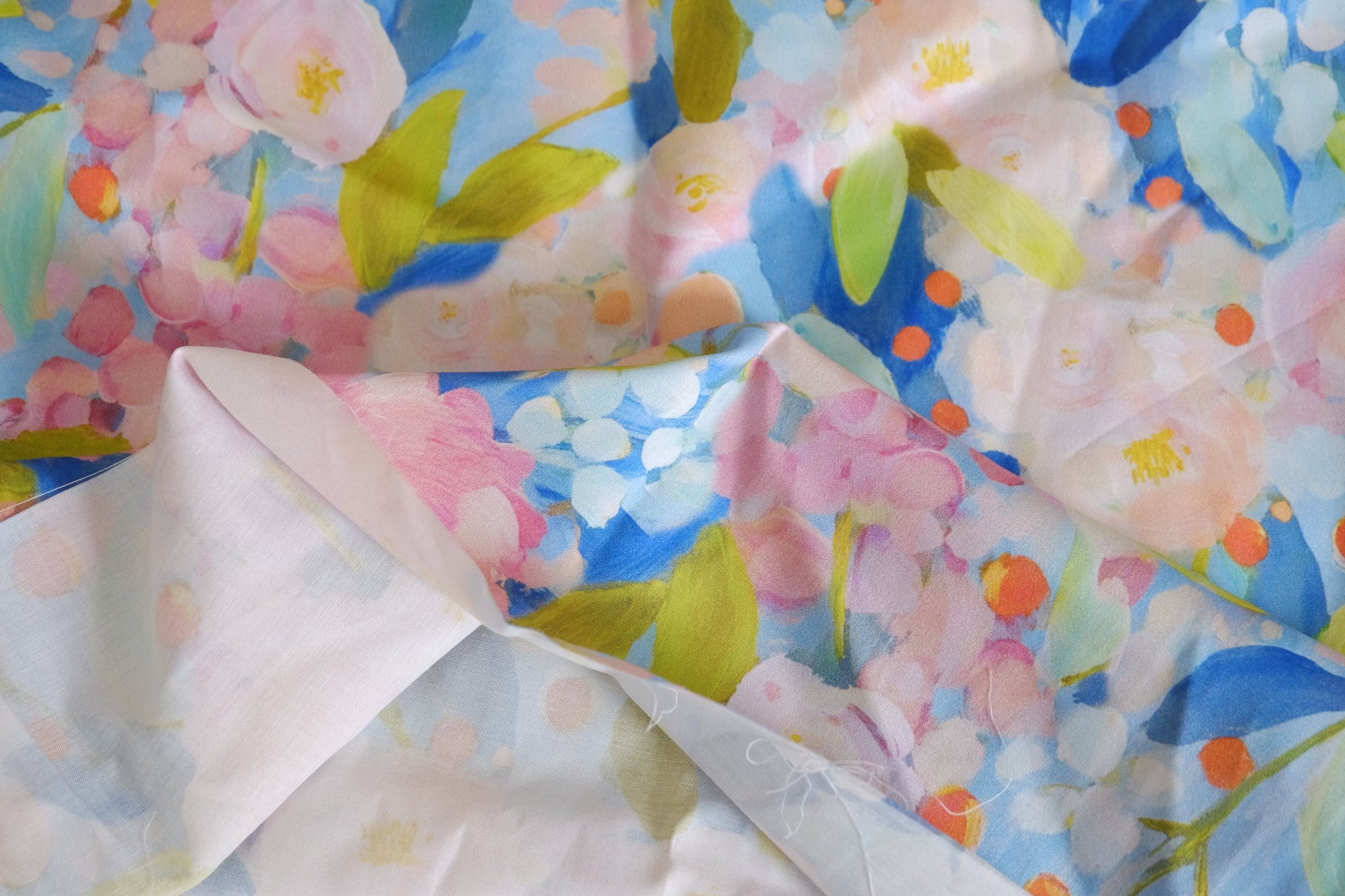 Watercolor Garden Cotton Sateen – 2.2 yd