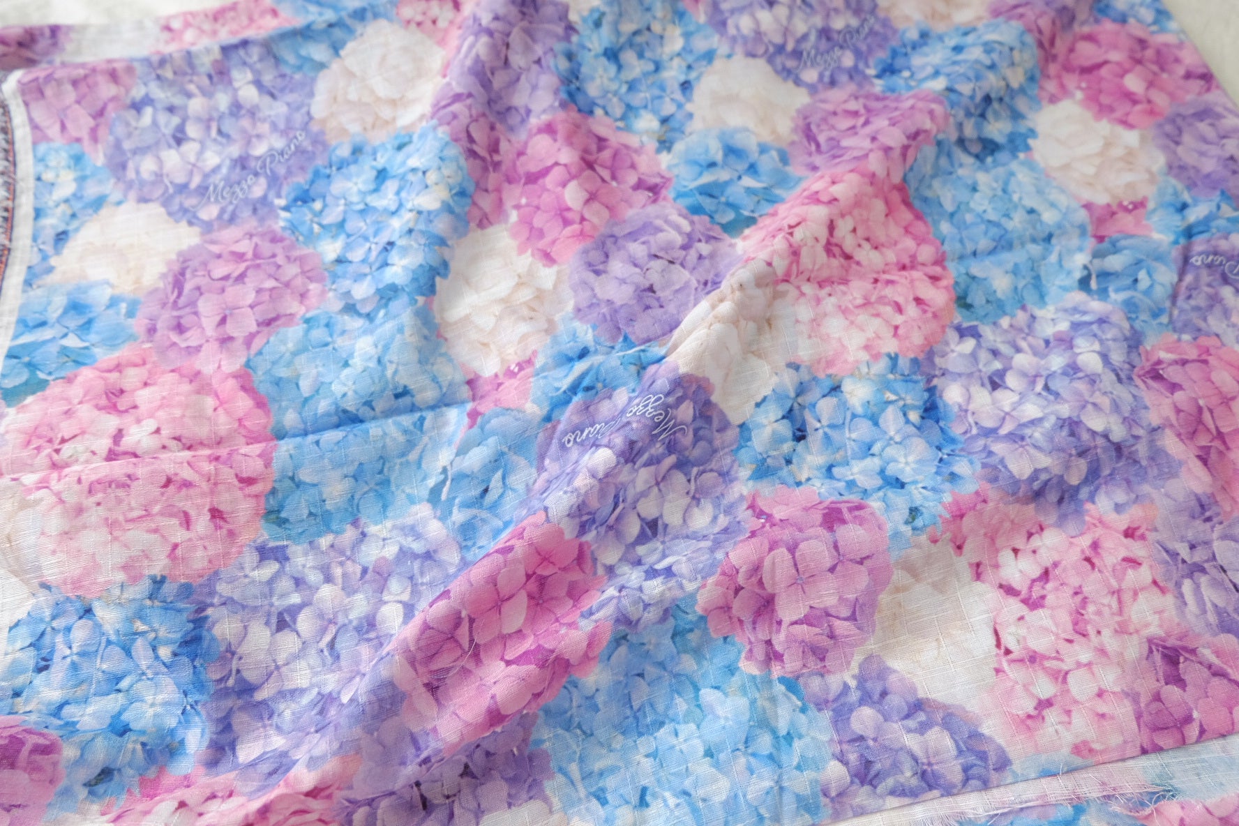 Hydrangea Slub Cotton Linen Fabric 3.3 Yards