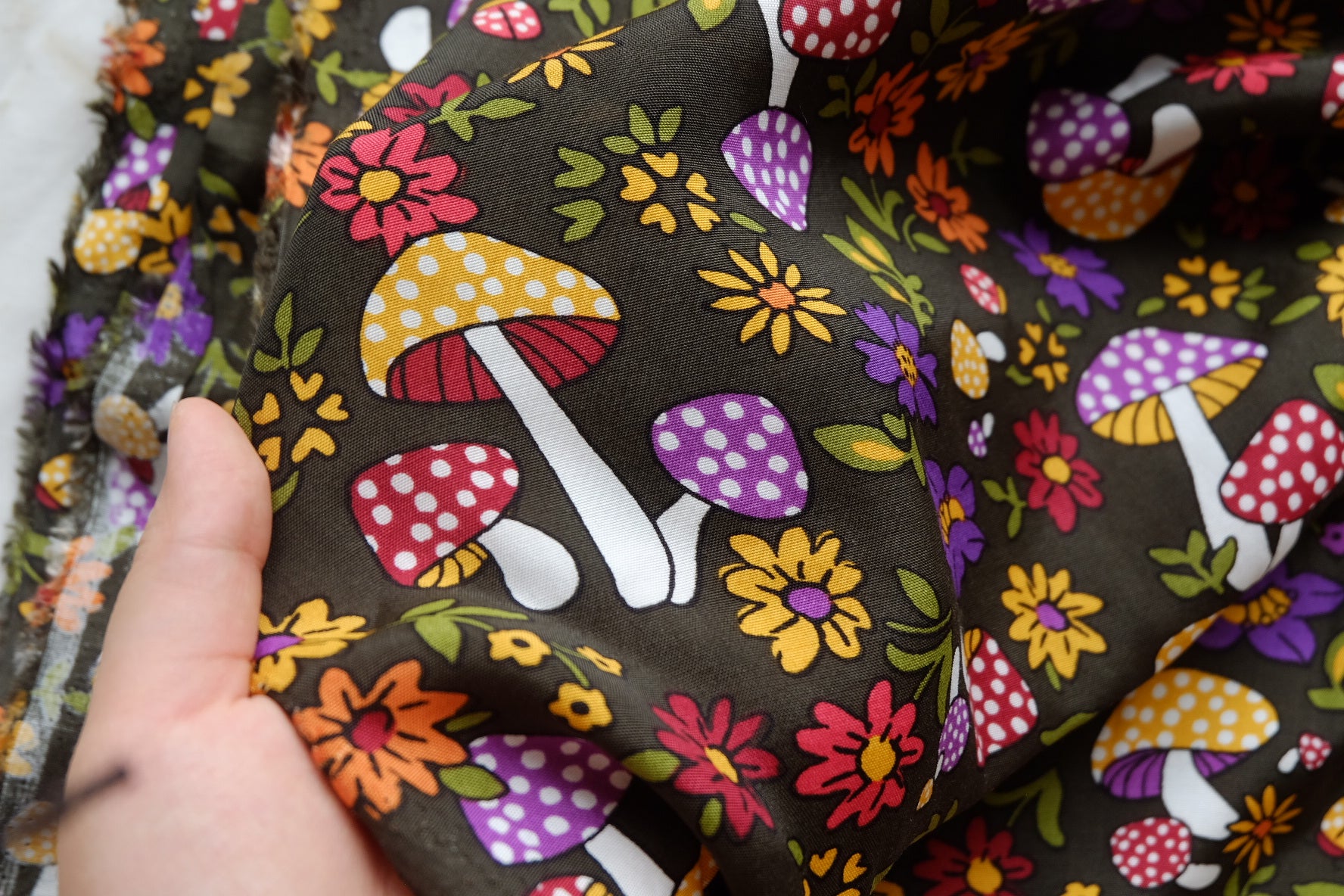 Woodland Mushroom Viscose Poplin – 3.3 yd