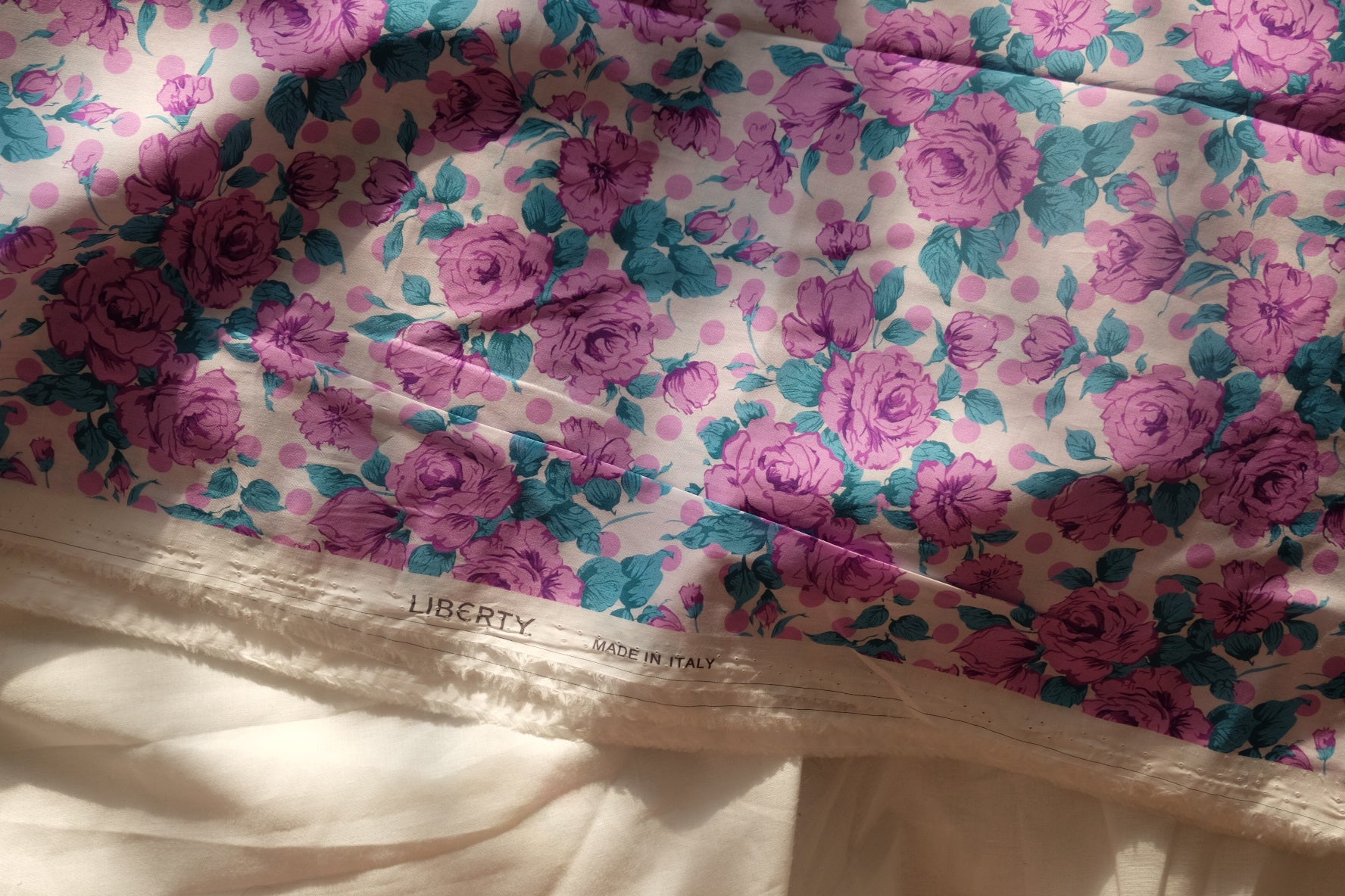 Pink Rosebud Floral Cotton Lawn – 3.3 Yards