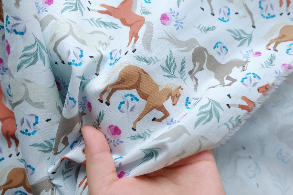 Wild Horses Cotton Poplin – 2.2 yd