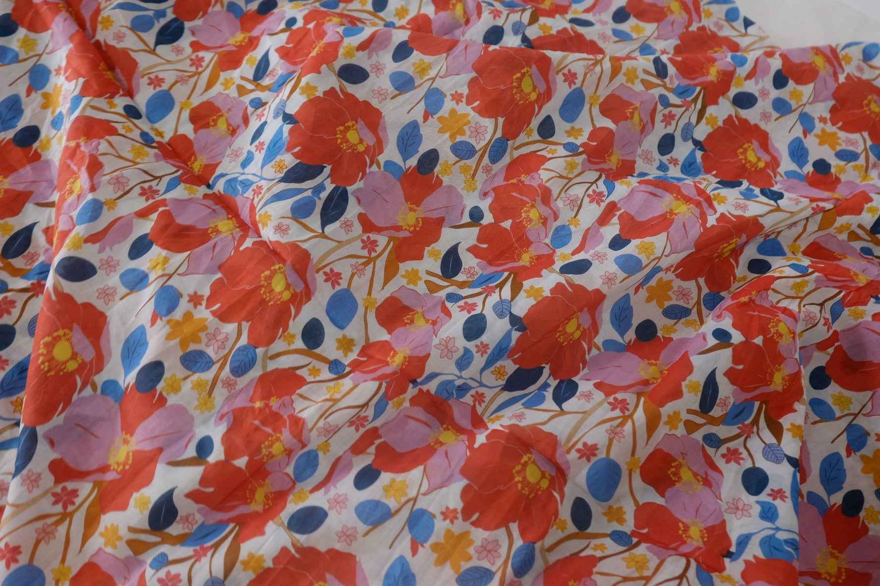 Vibrant Summer Garden Cotton Voile – 3.6 yd