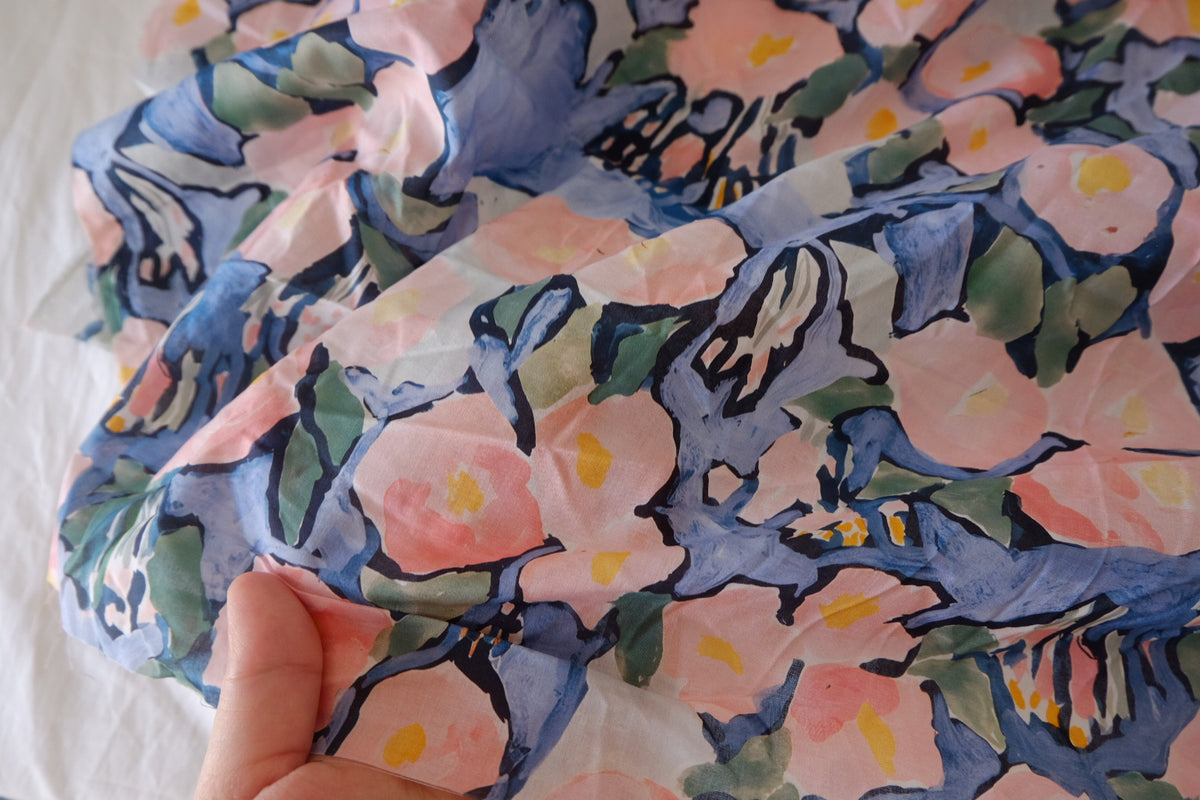Watercolor Blossom Cotton Lawn – 1.31 / 1.97 yd