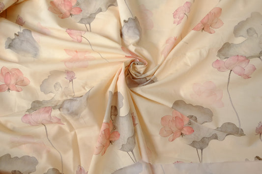 Soft Lotus Print 60s Cotton Poplin (3.3 Yards)