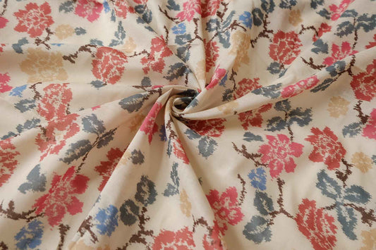 Vintage Floral Ultra-Light Cotton Fabric - 3.28 yd