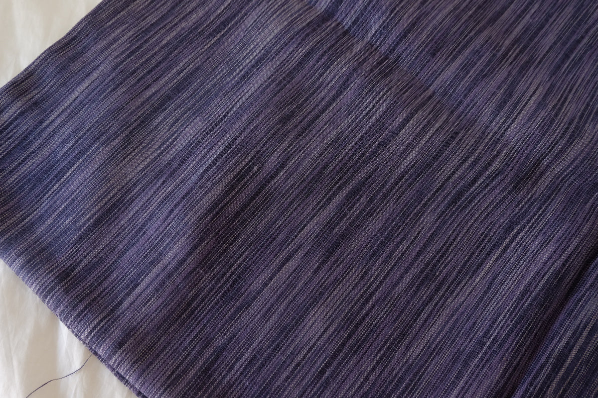 Midnight Plum Striped Linen Cotton – 2.19 yd