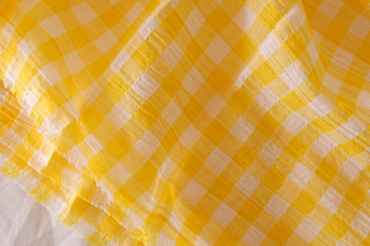 Sunshine Gingham Cotton Seersucker – 3.3 yd