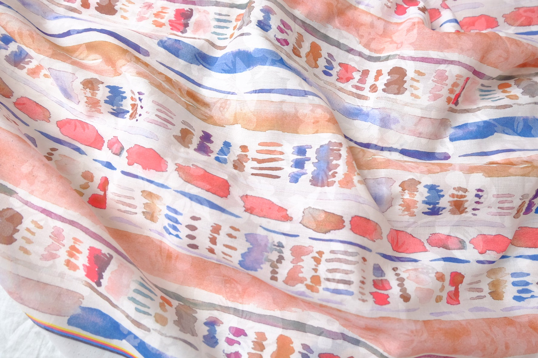 Watercolor Stripe Jacquard Tencel Cotton — 2.19 yd