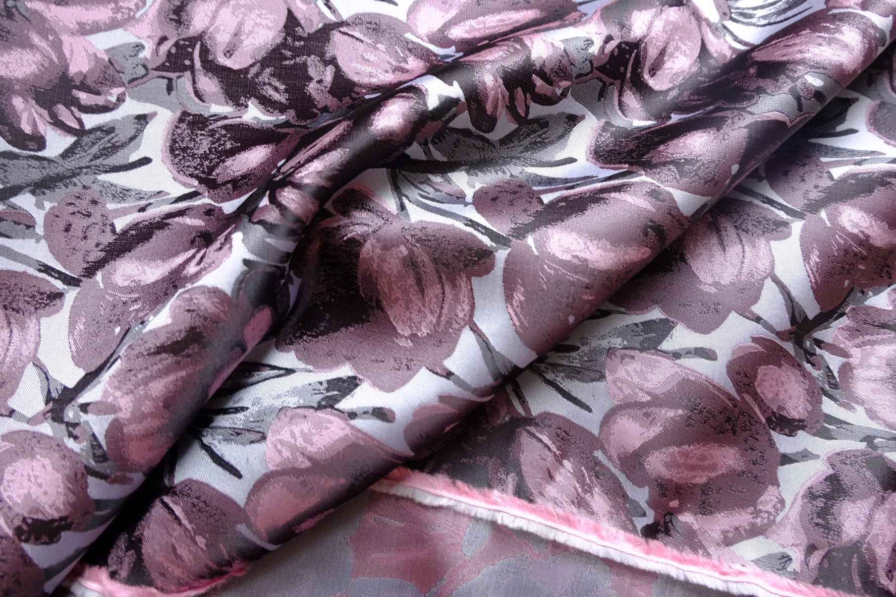 Tulip Brocade Fabric, Statement Occasion Weight, 2.19 by 2.19 Yards