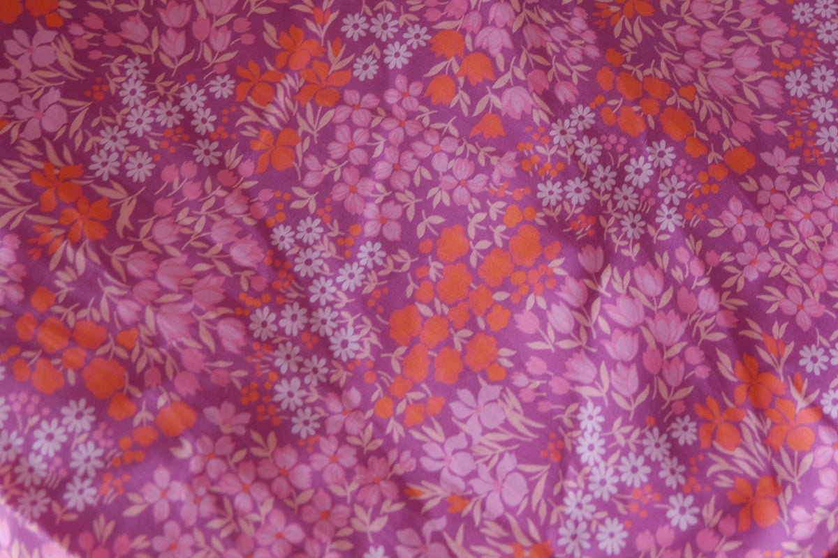 Vintage Berry Garden Floral Cotton Lawn – 0.87 / 1.20 yd