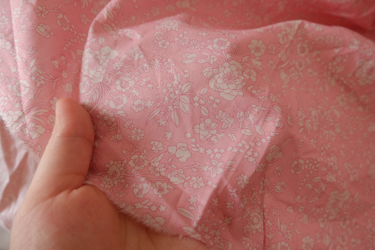 Blush Ivory Floral Cotton Lawn – 1.4 yd