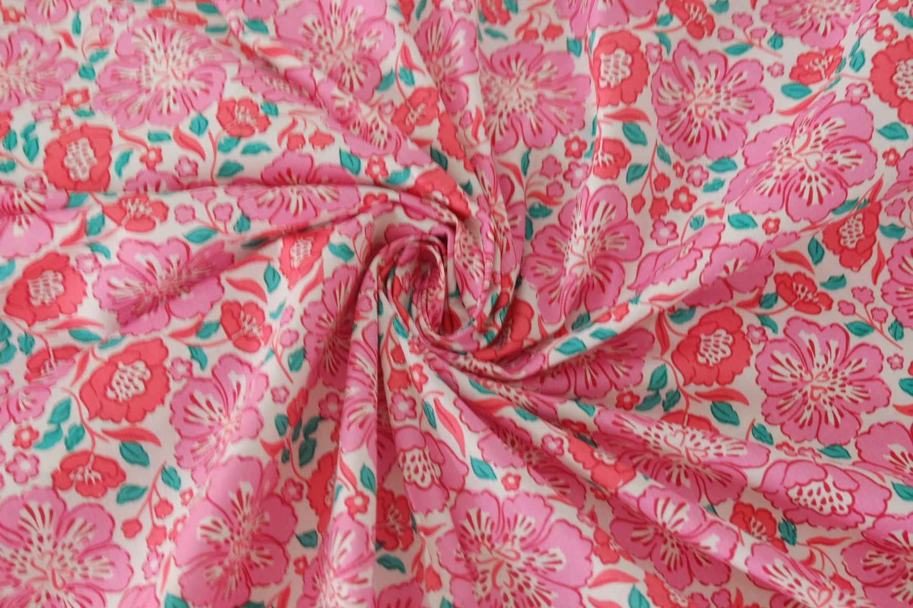 Pink Garden Floral Cotton Lawn – 3.3 yd