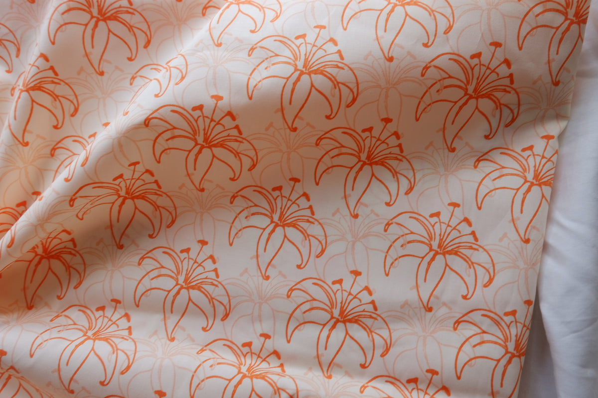 Orange Lily High-Density Cotton Poplin – 2.2 yd