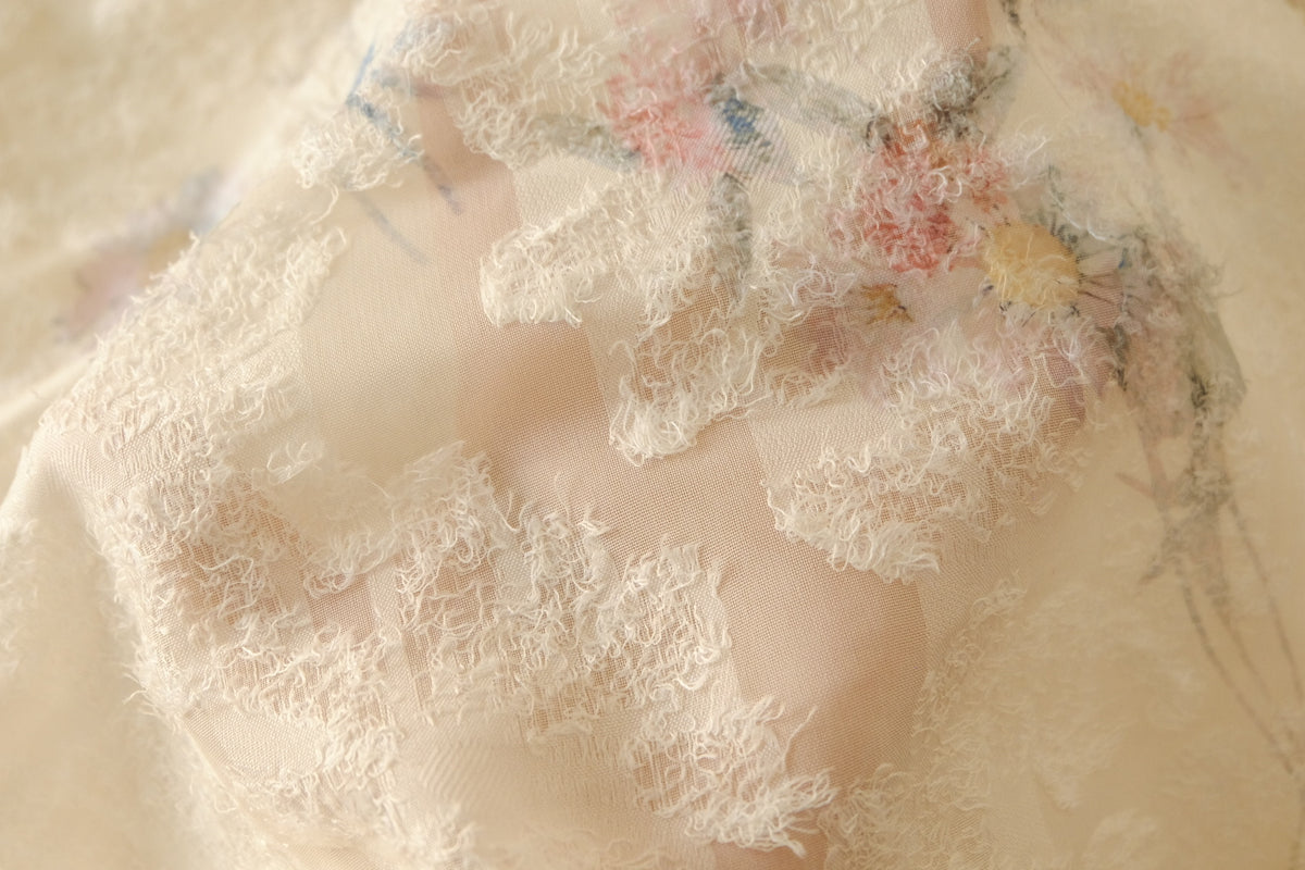 Fringed Floral Chiffon – 2.2 yd