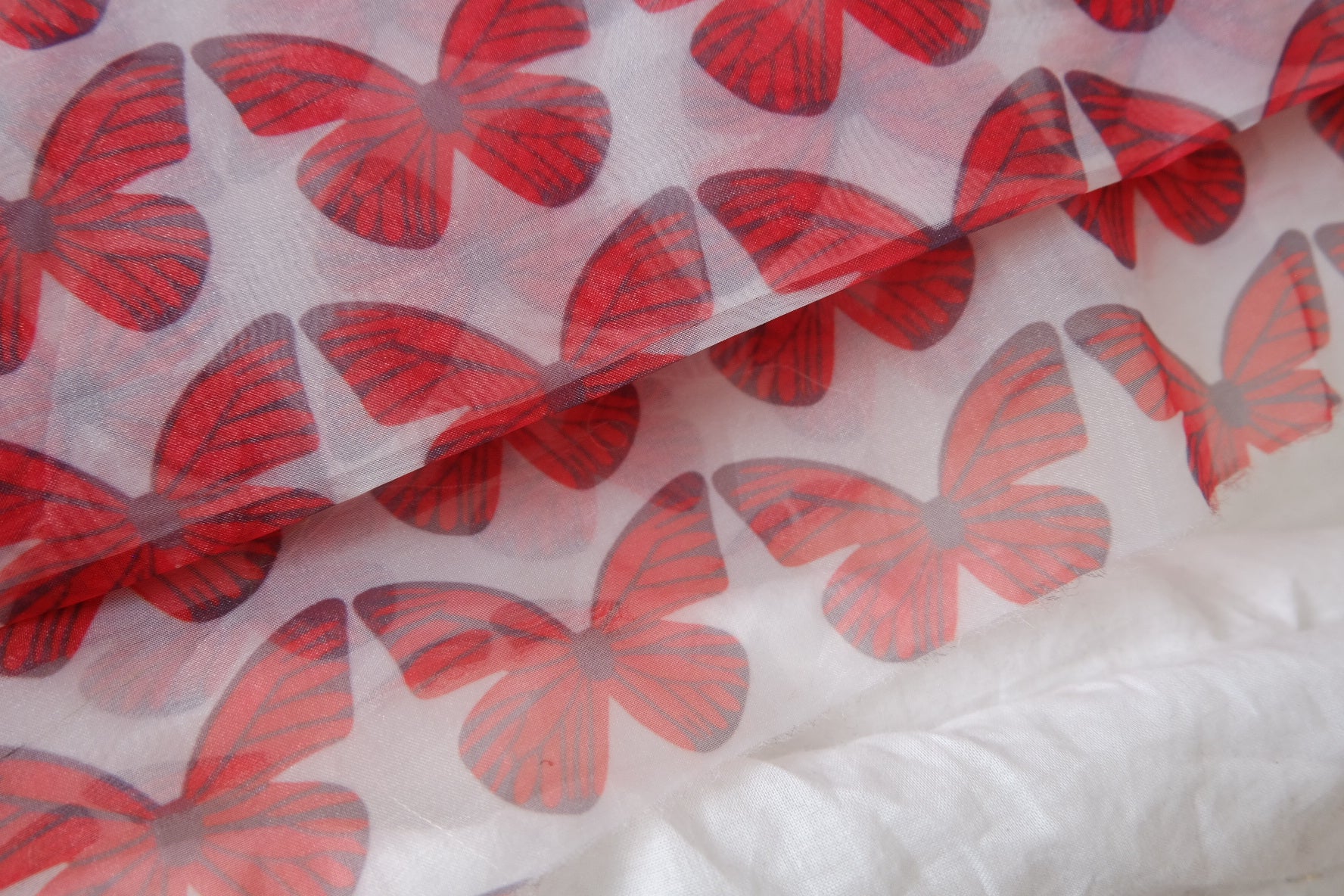Butterfly Print Organza for Tops and Dresses 3.0 Yards