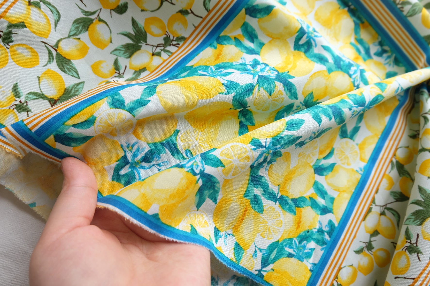 Lemon Panel Cotton Poplin – 2.2 yd