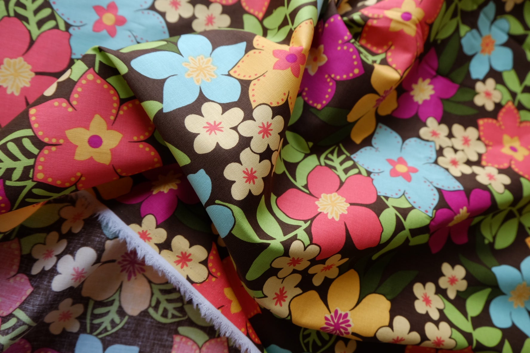 Retro Floral Cotton Poplin – 2.2 yd