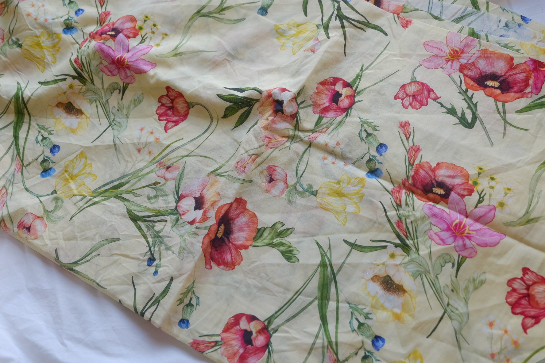 Watercolor Wildflower Cotton Batiste – 3.3 yd