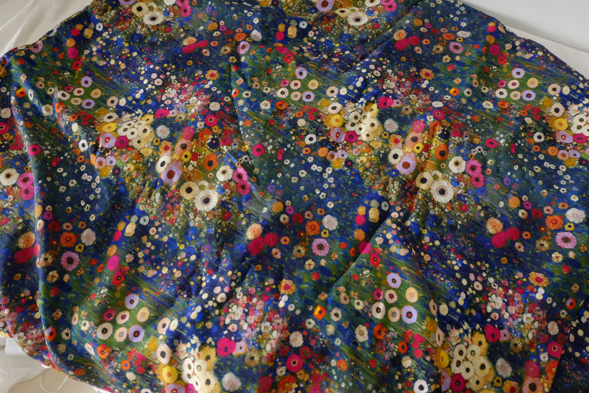 Midnight Garden Rayon Challis – 2.2 yd