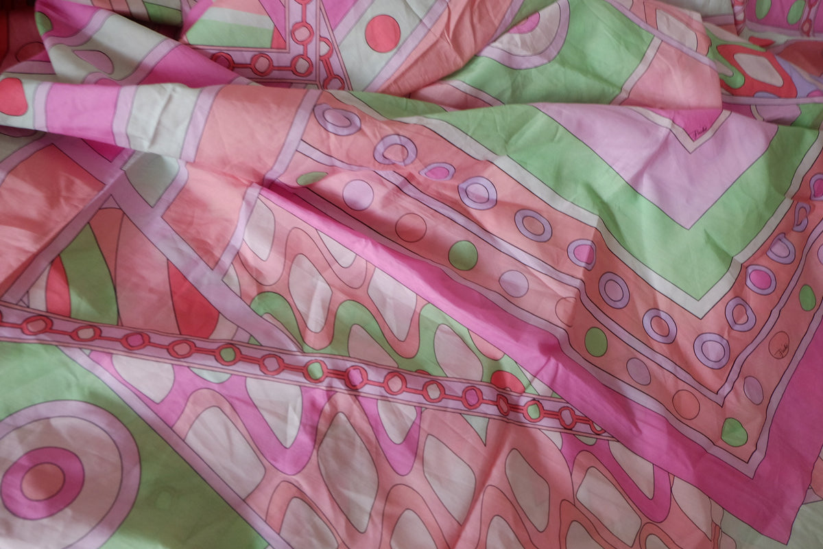 Retro Riviera Geometric Print Cotton Lawn – 2.52 yd