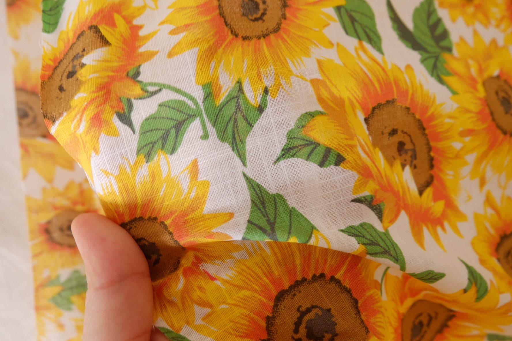 Sunflower Textured Cotton Linen Fabric – 1.6 yd