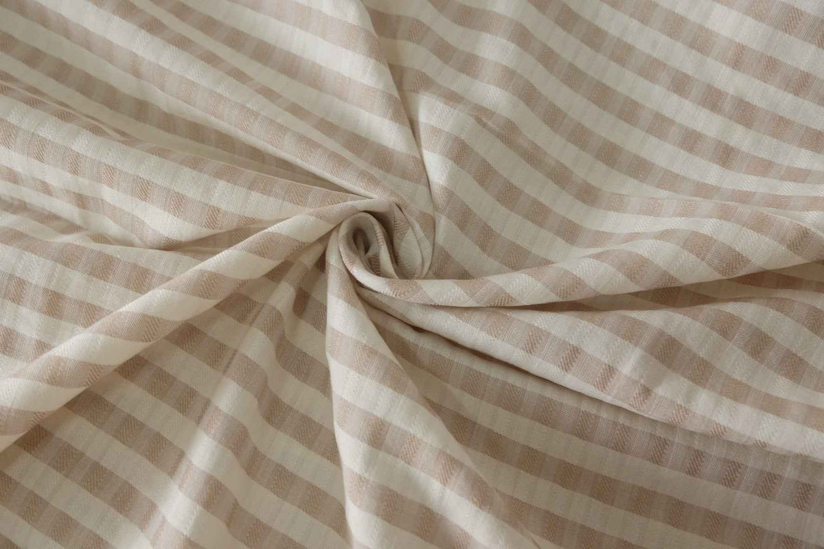 Oatmeal Check Textured Cotton — 2.19 yd