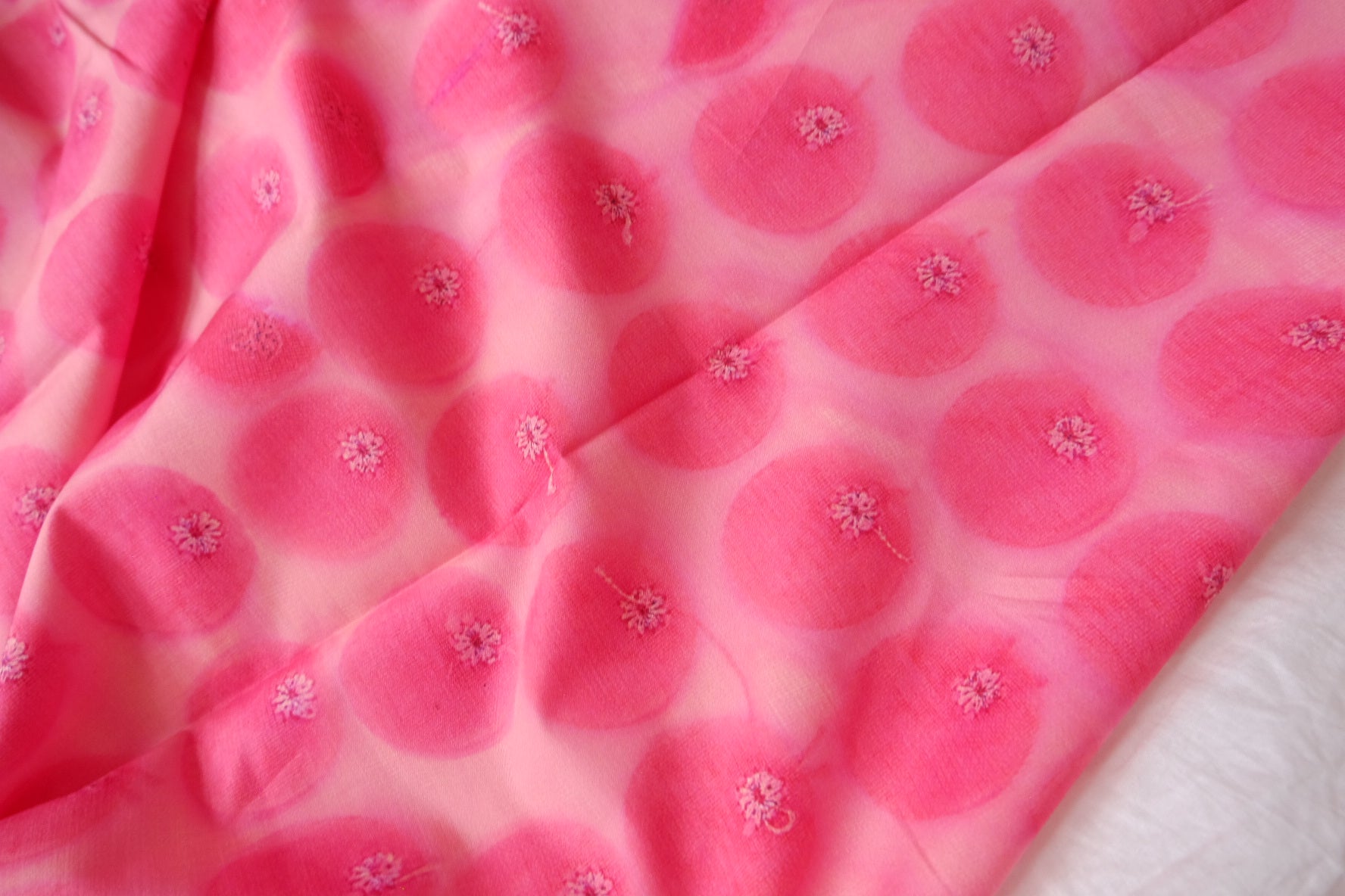 Pink Petal Dot Silky Cotton Lawn — 3.28 yd