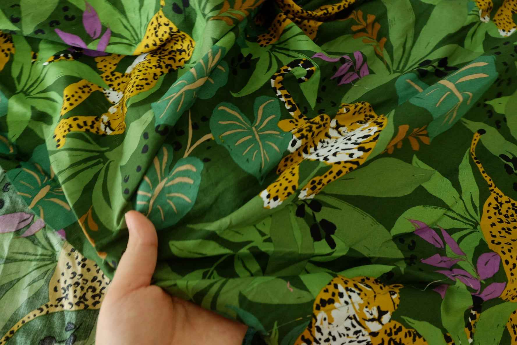 Jungle Leopard Cotton Poplin Fabric – 2.2 yd