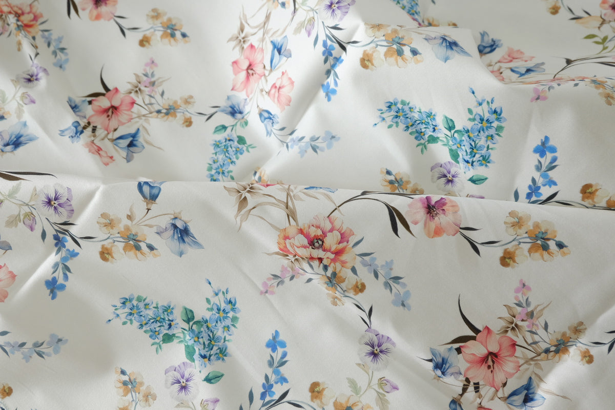 Soft Floral Cotton Sateen – 3.3 yd