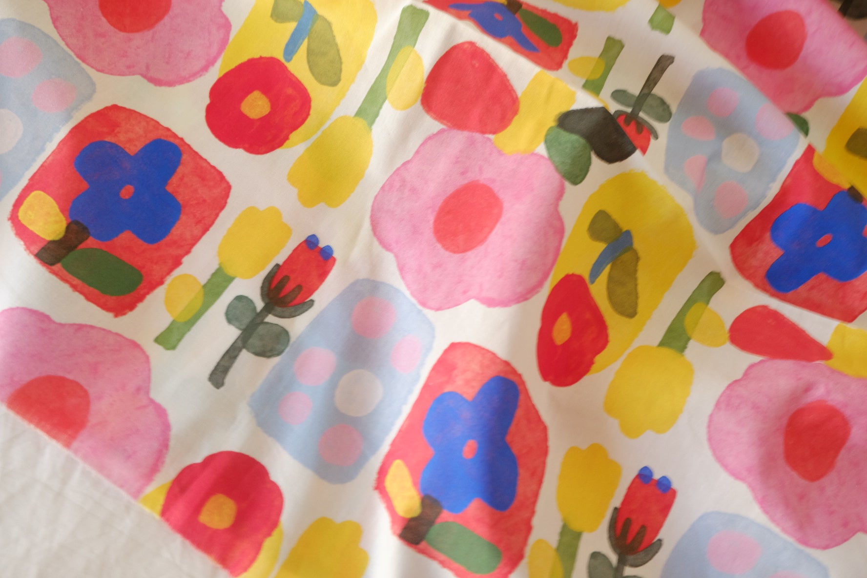 Playful Floral Cotton Poplin Fabric – 2.2 yd