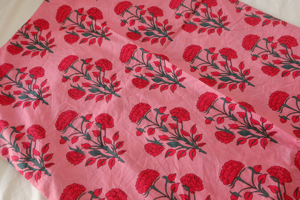 Pink Carnation Cotton Poplin – 1.4 yd