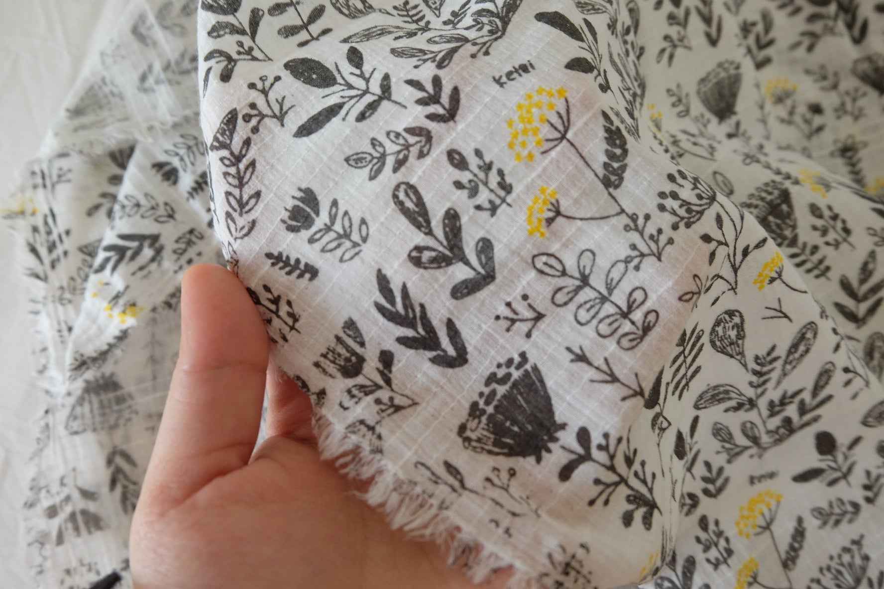 Lightweight Slub Cotton Linen Fabric –2.2 yards