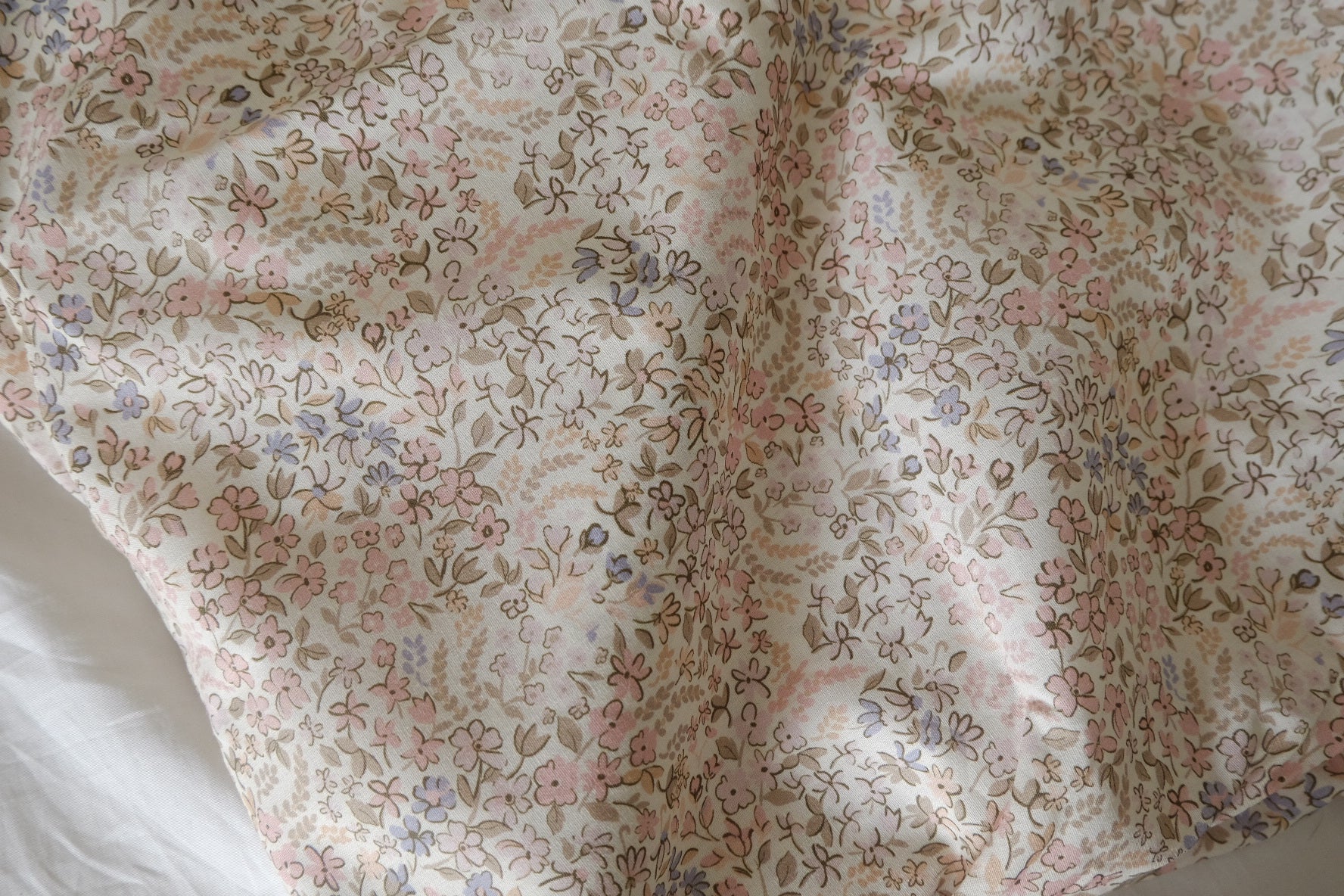 Soft Pastel Floral Cotton Poplin Fabric – 2.08 yd