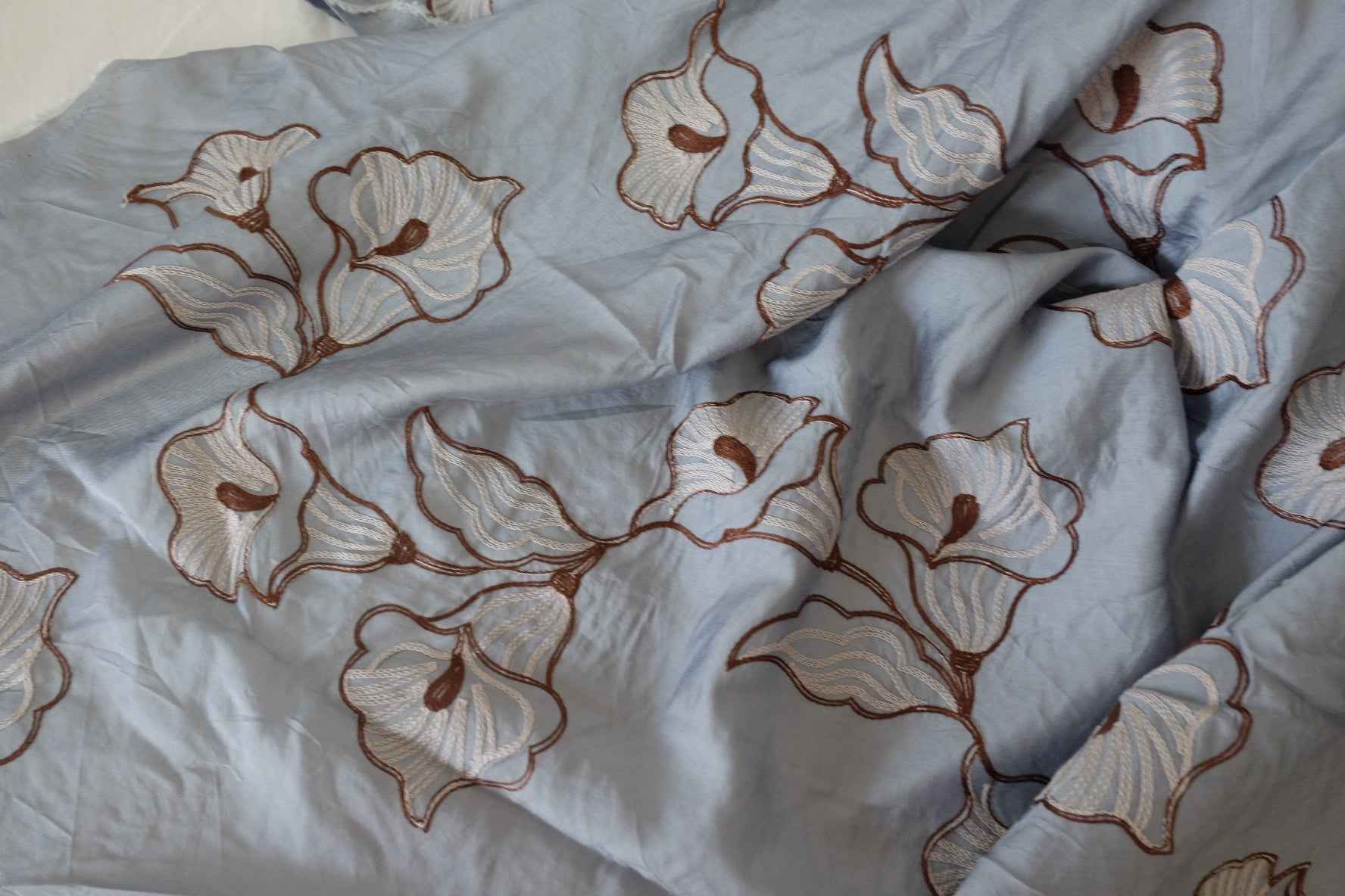 Embroidered Tencel Nylon Fabric – 2.2 yd