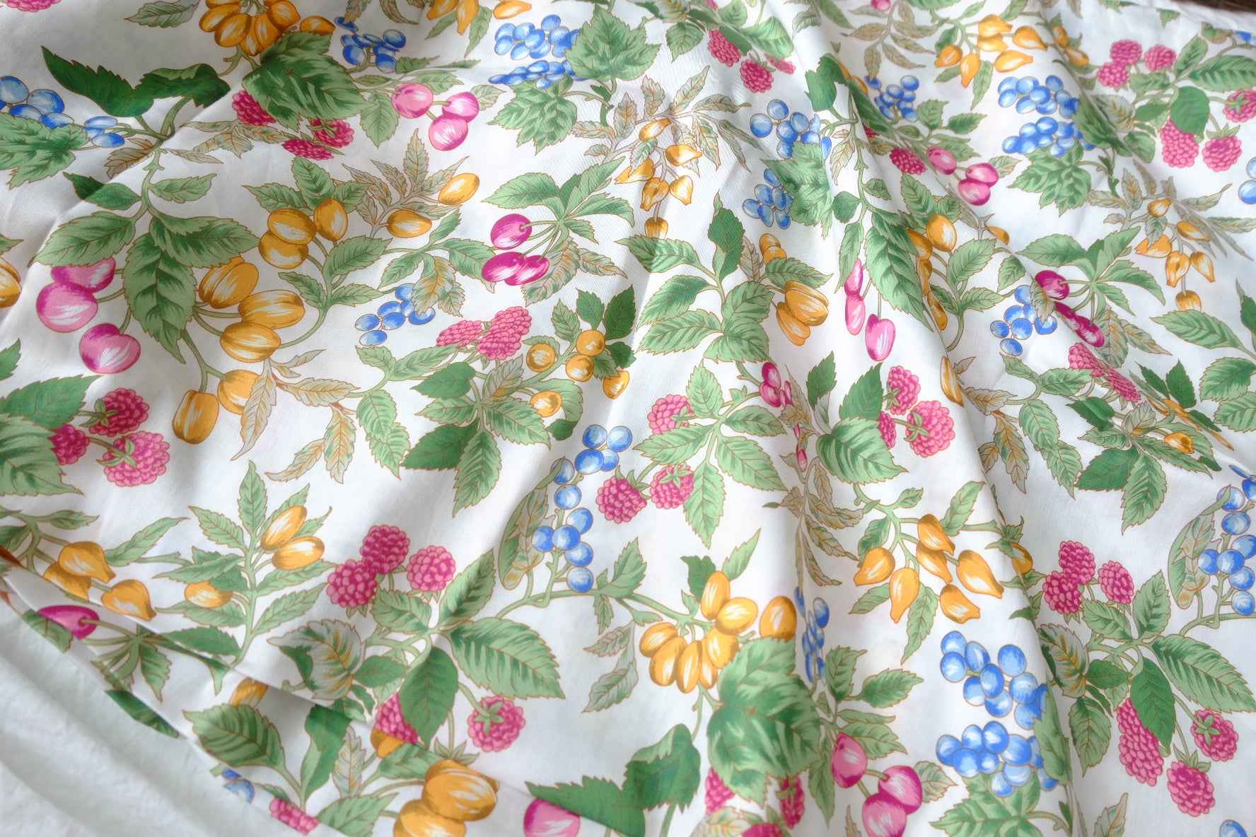 Silky Berry Garden Cotton Sateen Fabric — 2.19 yd