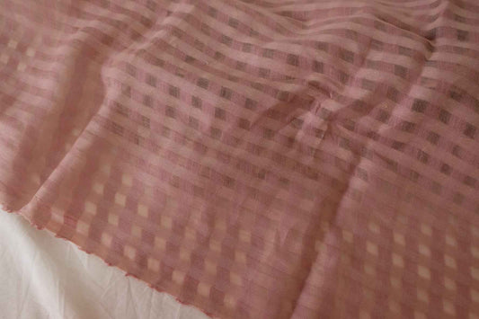 Dusty Pink Textured Pure Linen Fabric – 2.2 yd