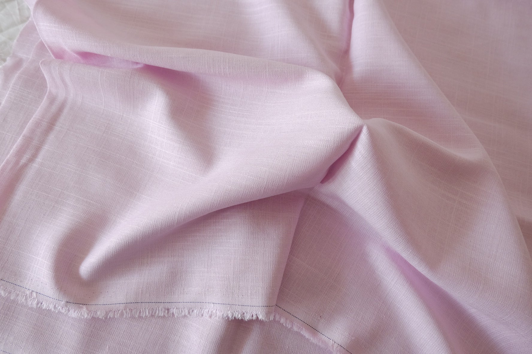 Soft Petal Lavender Linen Cotton Fabric, 2.19 Yards